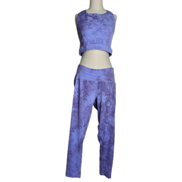 Glyder Lilac Tie Dye Bra & Leggings Set - Picture 2 of 6